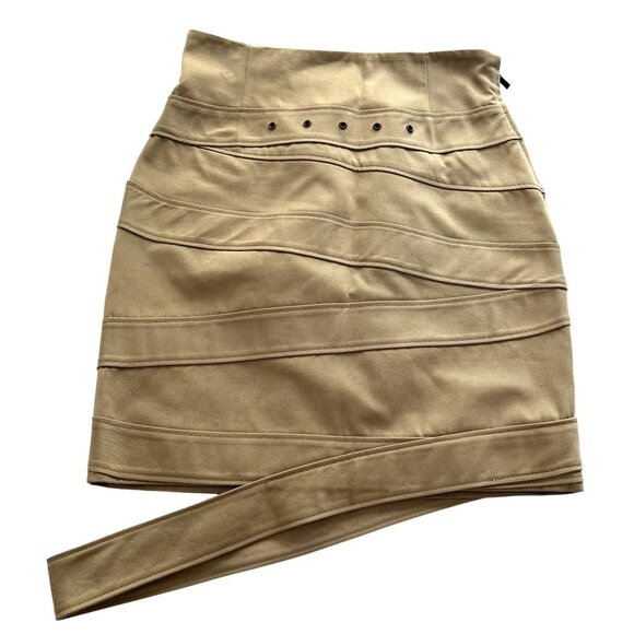 Monse Cotton Canvas Skirt in Khaki - Picture 1 of 6